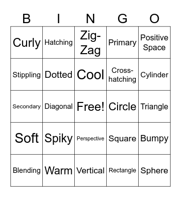 Elements of Art Bingo Card