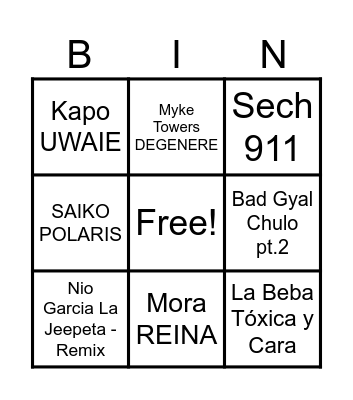 ♪ BINGO MUSICAL ♫ Bingo Card