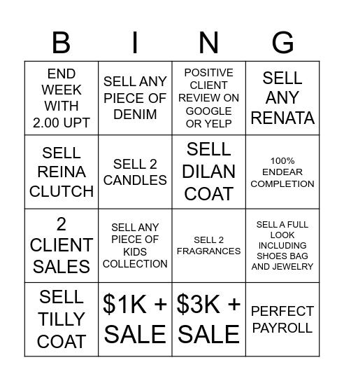 CULT GAIA SOHO BINGO Card