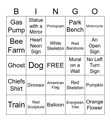 Downtown Lee's Summit Bingo Card