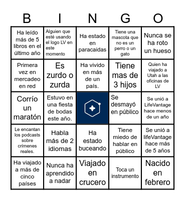 LifeVantage México Bingo Card