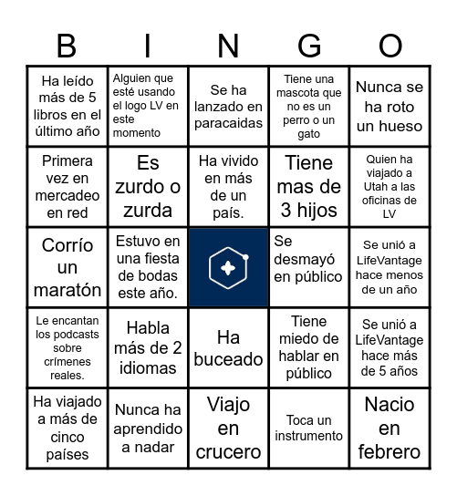 LifeVantage México Bingo Card