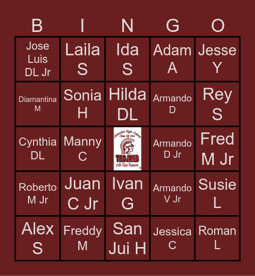 50th CLASS REUNION -1974 Bingo Card