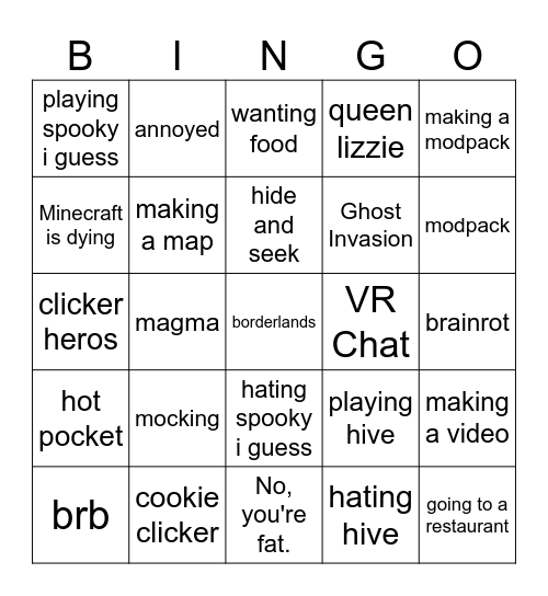 bingo Card