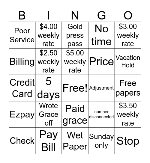 Retention/Audience Development   Bingo Card