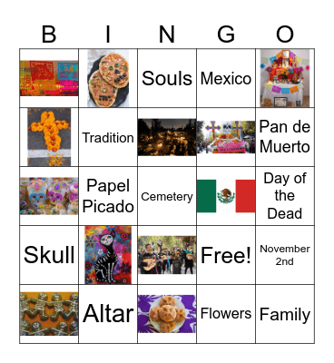 Day of the Dead Bingo Card