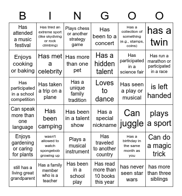 Mrs. Christmas' Classroom Bingoo Bingo Card