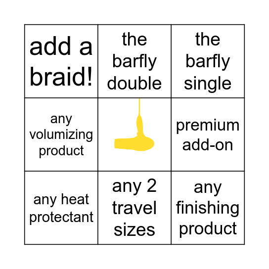 Buttercup Sales Bingo Card