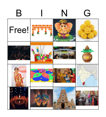deepavali bingo Card
