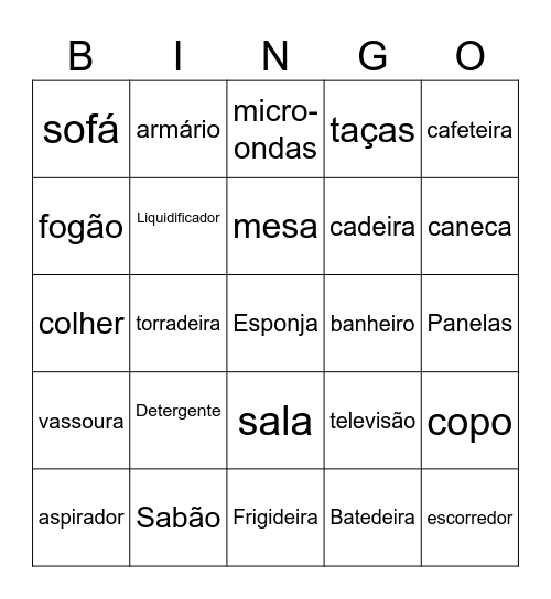 Chá de Panela da Emilly&Jairo Bingo Card