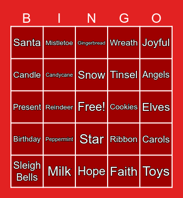Winter Wonder Bingo Card