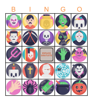 BINGO DE L'HALLOWEEN Bingo Card