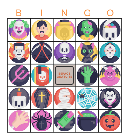 BINGO DE L'HALLOWEEN Bingo Card