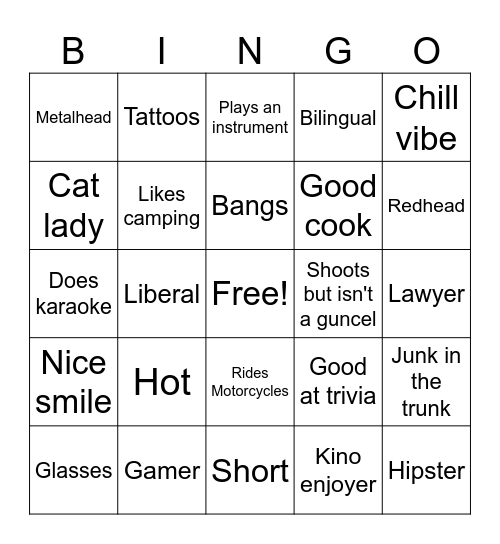 Are you Skeet's type Bingo Card