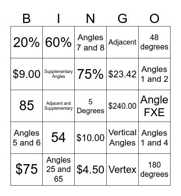 Unit 3 Review Bingo Card