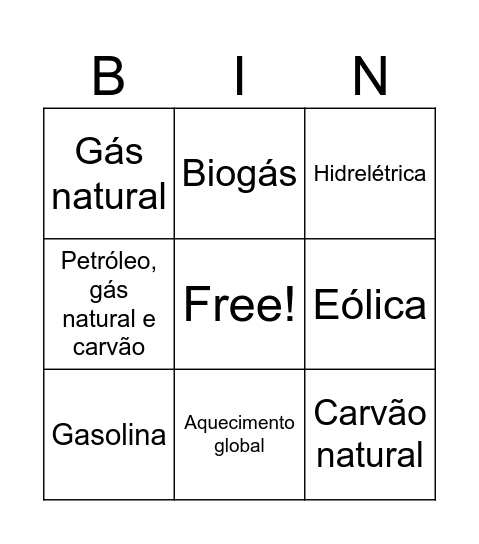 Bingo Card