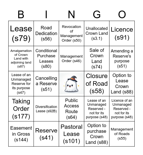 LAA Tenure Bingo! Bingo Card