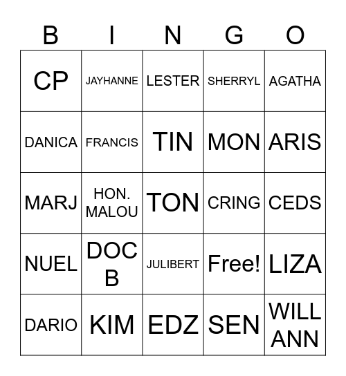 Best Bingo Ever Bingo Card