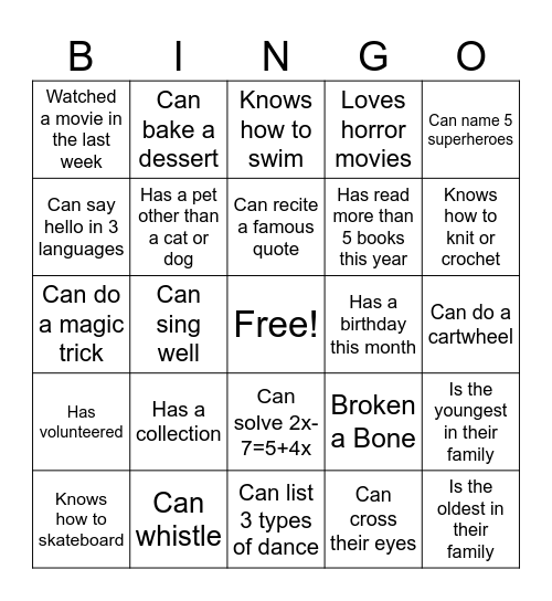 AVID BINGO Card