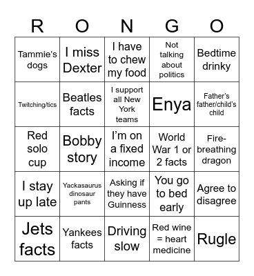 Happy birthday, Bashy! Bingo Card