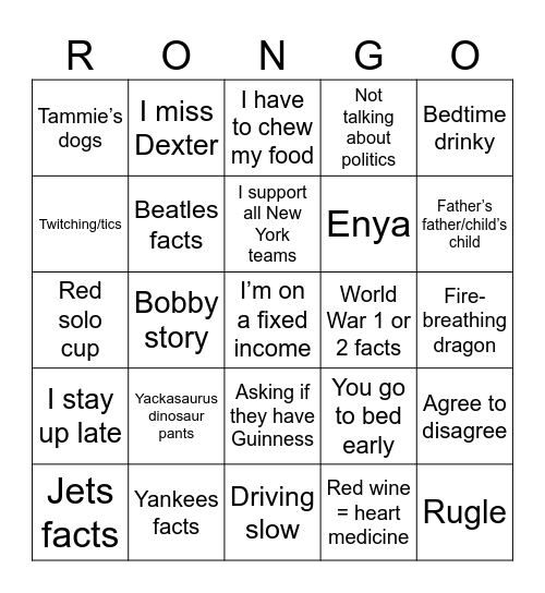 Happy birthday, Bashy! Bingo Card