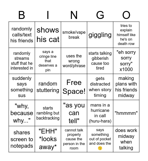 QIMI BINGO! Bingo Card