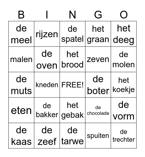 BAKKER bingo Card