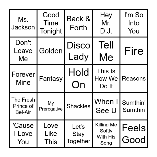 VIBE BINGO ROUND ONE Bingo Card