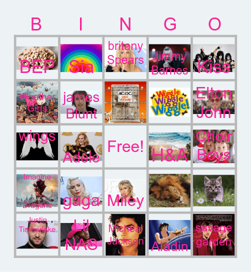 Music Challenge Wet  Weather   Bingo Card