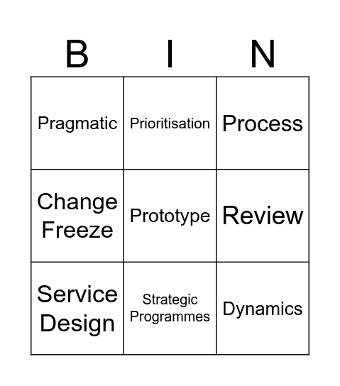 Away Day Bingo Card