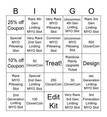 gaylie's ToT Bingo Card