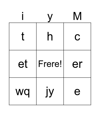 INICIATIVA B Bingo Card