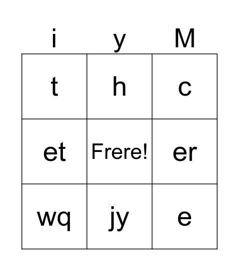 INICIATIVA B Bingo Card