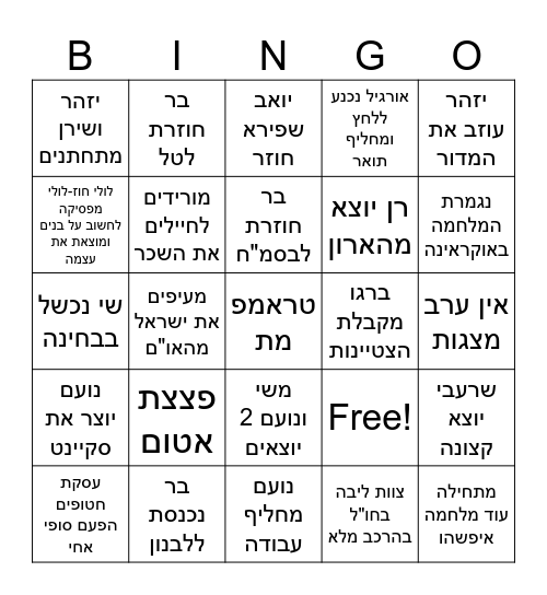 Bingo 2025 Bingo Card