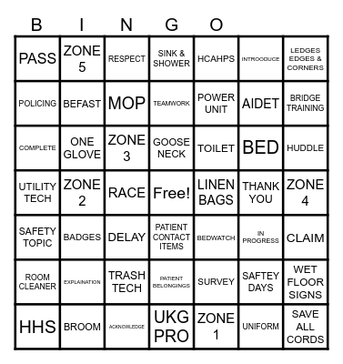 ENVIRONMENTAL SVS BINGO Card