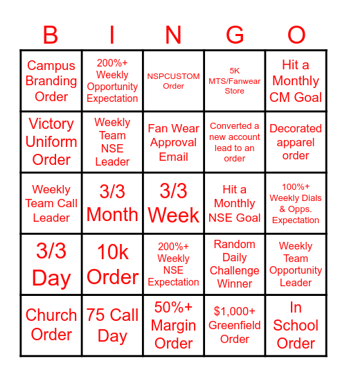 Q1 2025 BINGO Card