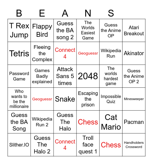 Handholders Bingo Battle Bingo Card