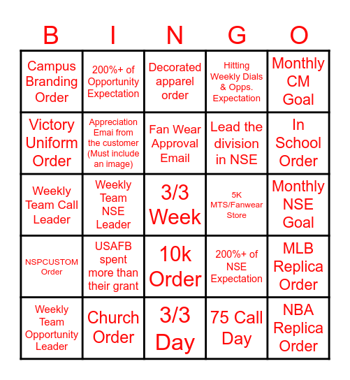 November - RR Bingo Card