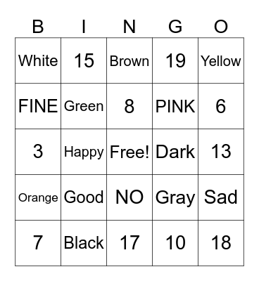 ASL BINGO Card