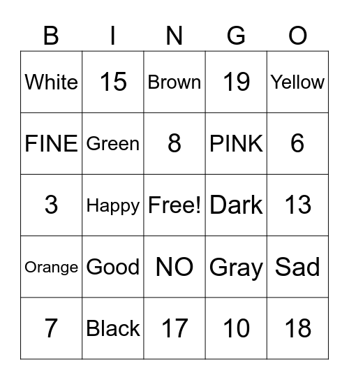 ASL BINGO Card