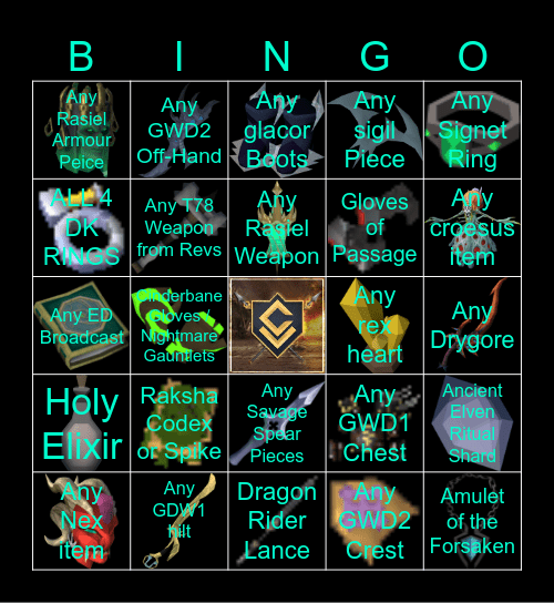 Runescape 3 Bingo Bananza Bingo Card