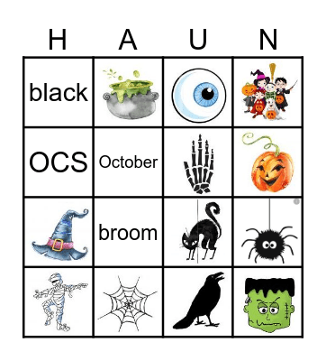 OCS HALLOWEEN BINGO Card