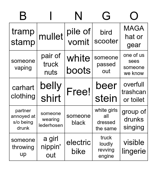 Oktoberfest Bingo Card