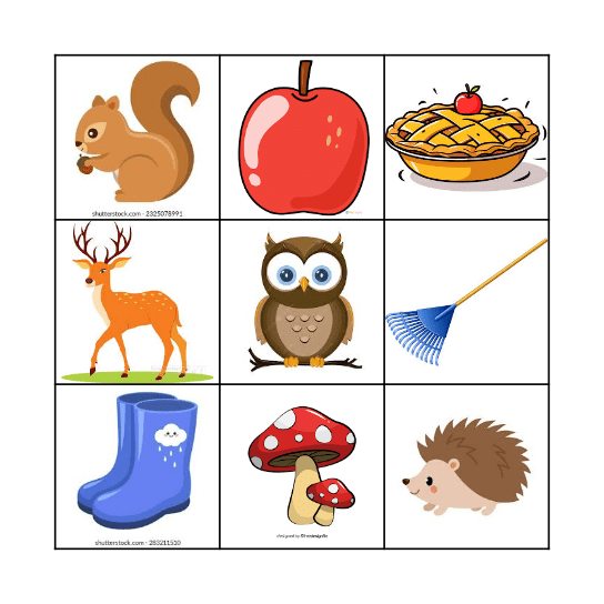 C'est l'automne Bingo Card