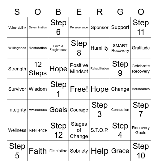 Brighter Tomorrow's Bingo Card