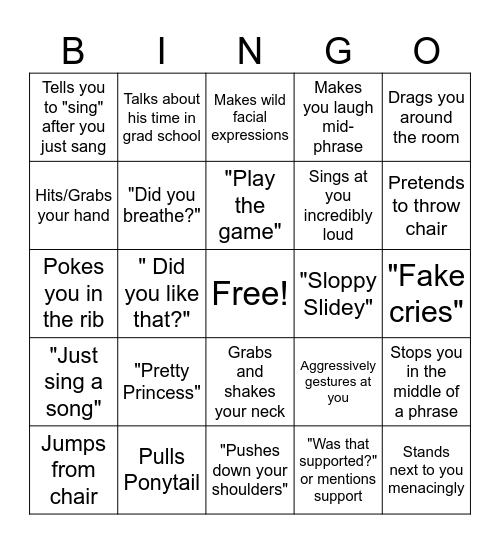 Scott Studio BINGO!!! Bingo Card