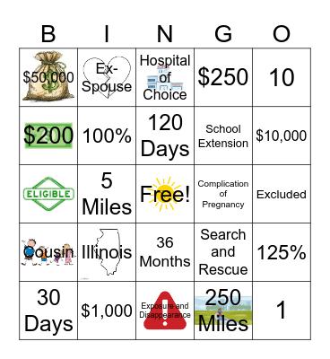 Advantage Bingo Card