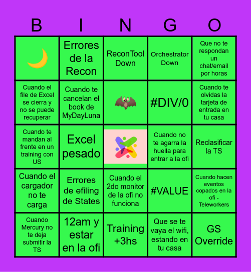 🦇🕷️SPOOKY FSO🎃👻 Bingo Card