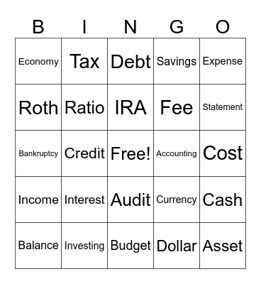 Finance Bingo! Bingo Card