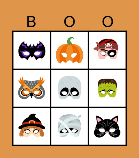 Halloween Music Bingo Card